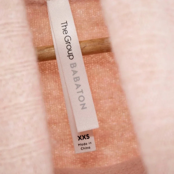 Aritzia The Group Babaton Plutarch Pink Funnel Neck Alpaca Wool Sweater | XXS - Picture 5 of 8